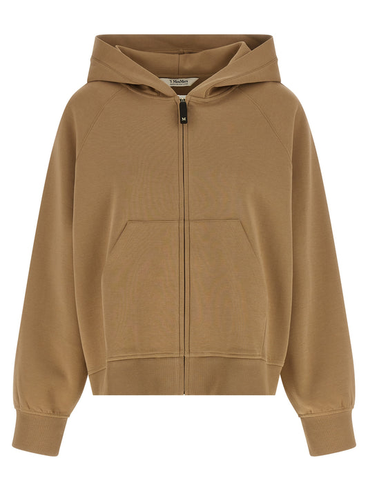 Sweat à capuche en coton beige 'S Max Mara