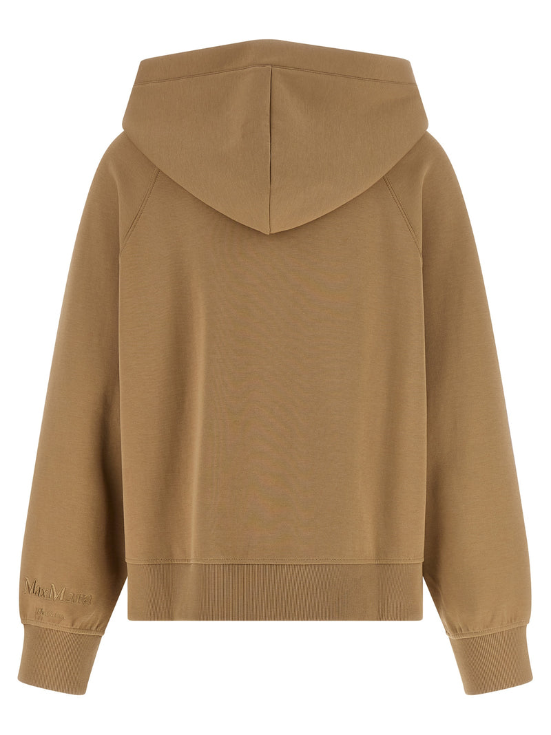 Sweat à capuche en coton beige 'S Max Mara