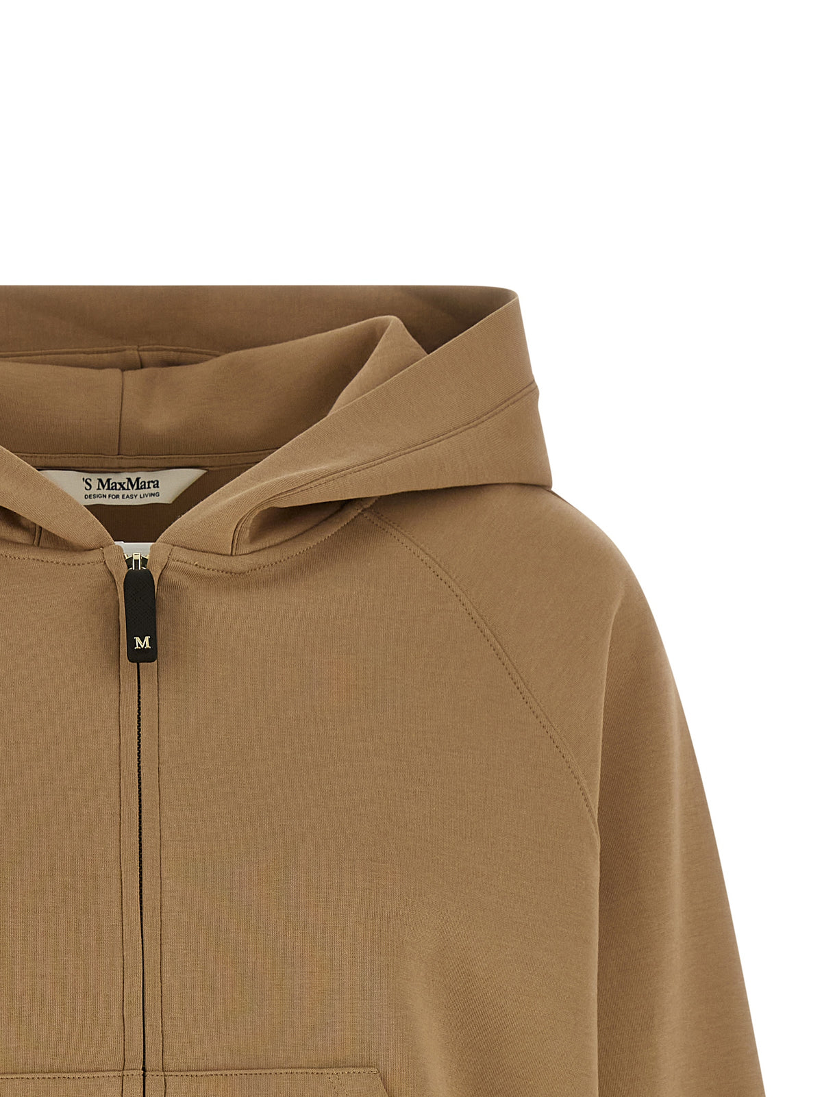 Sweat à capuche en coton beige 'S Max Mara