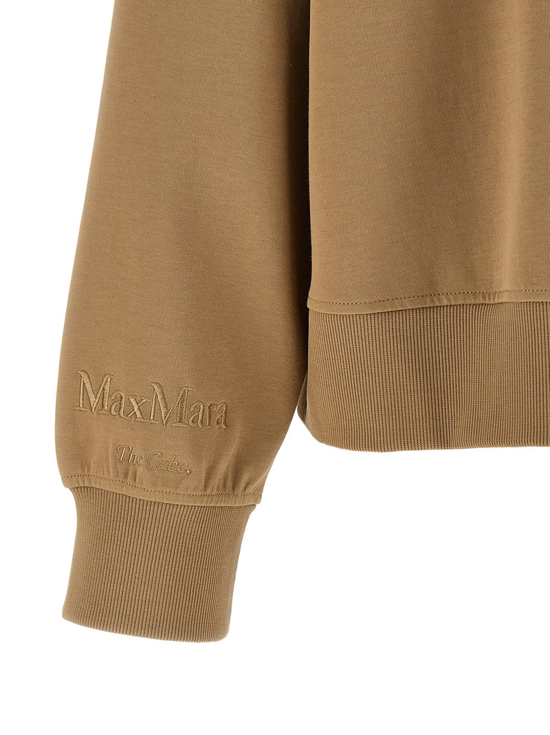 Sweat à capuche en coton beige 'S Max Mara