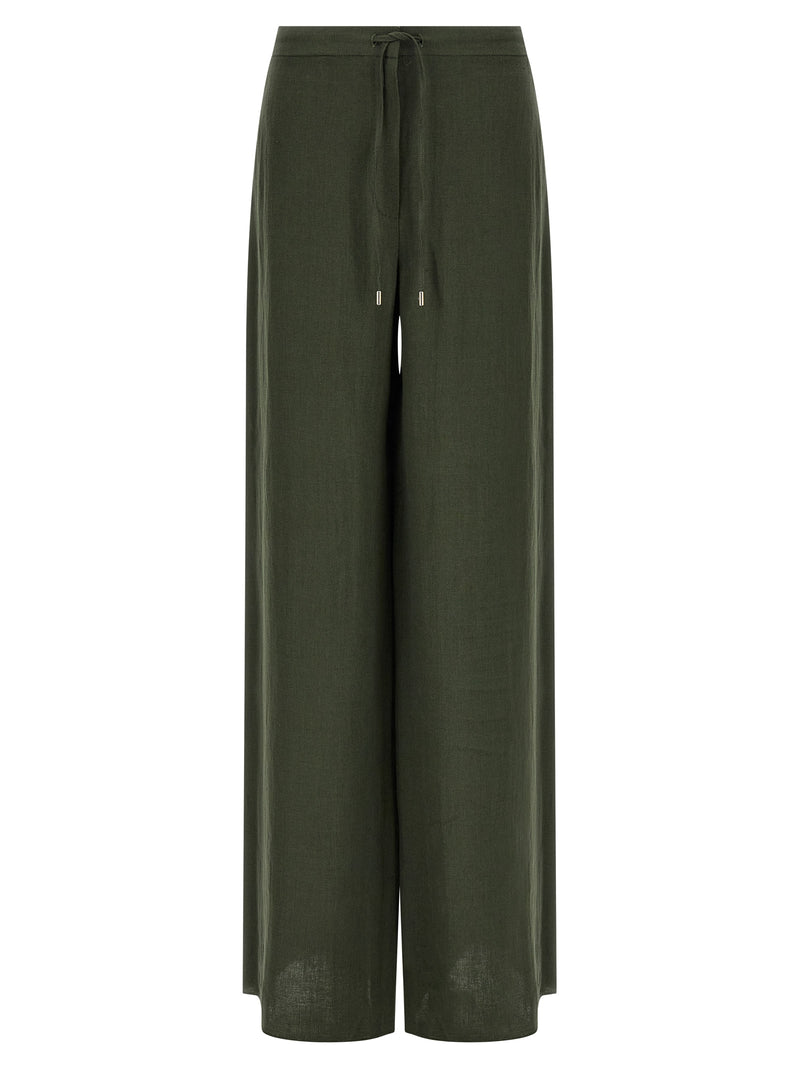 Pantalon décontracté bicolore en lin Max Mara