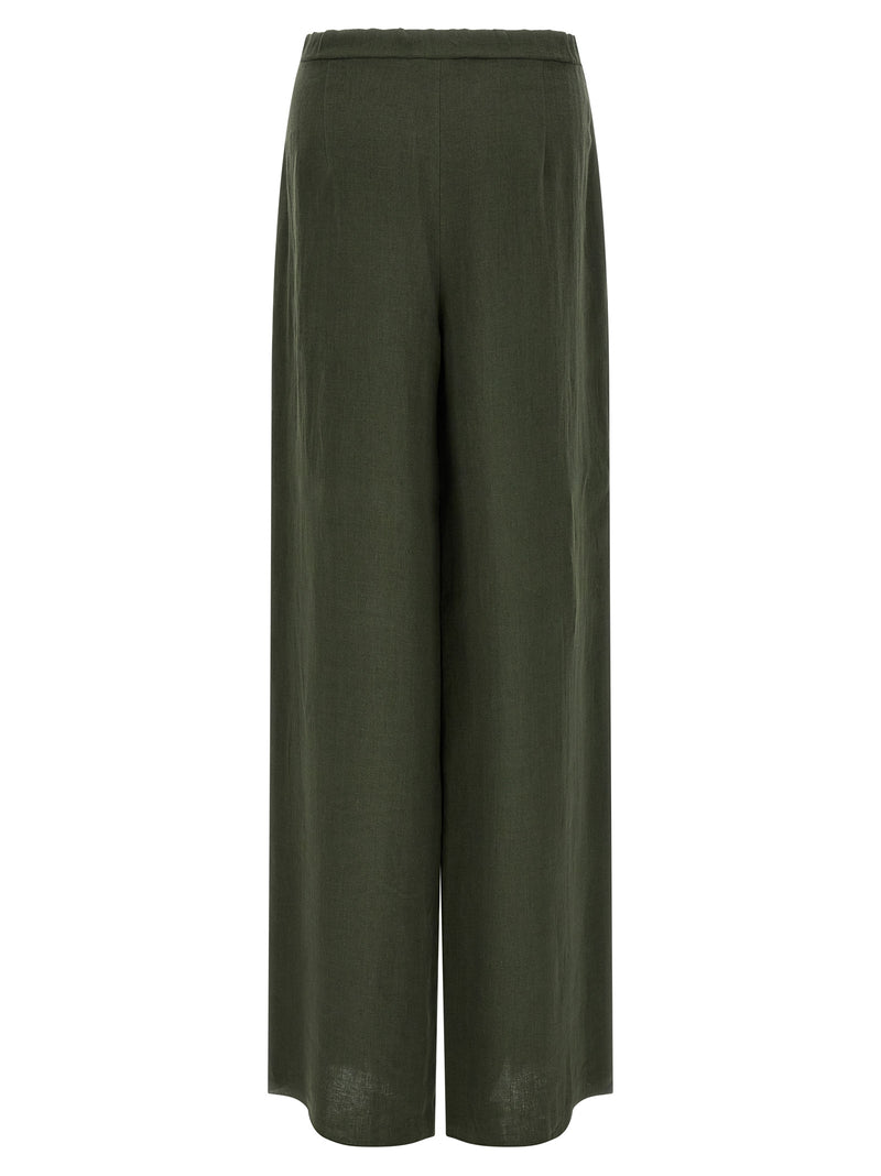 Pantalon décontracté bicolore en lin Max Mara