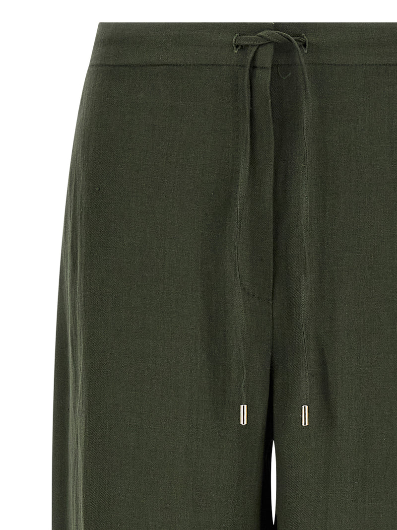 Pantalon décontracté bicolore en lin Max Mara