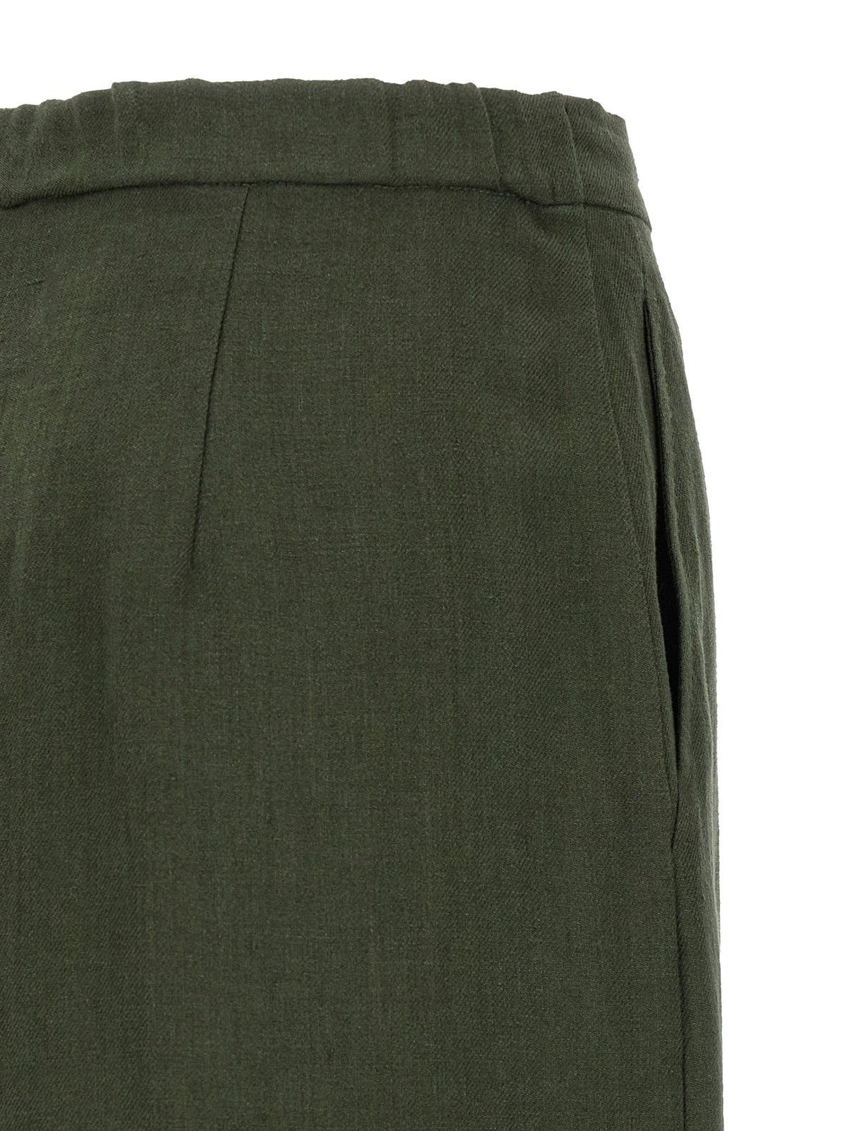 Pantalon décontracté bicolore en lin Max Mara