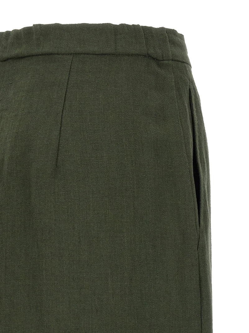Pantalon décontracté bicolore en lin Max Mara