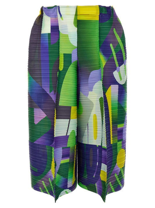 Pantalon décontracté multicolore en polyester PLEATS PLEASE ISSEY MIYAKE