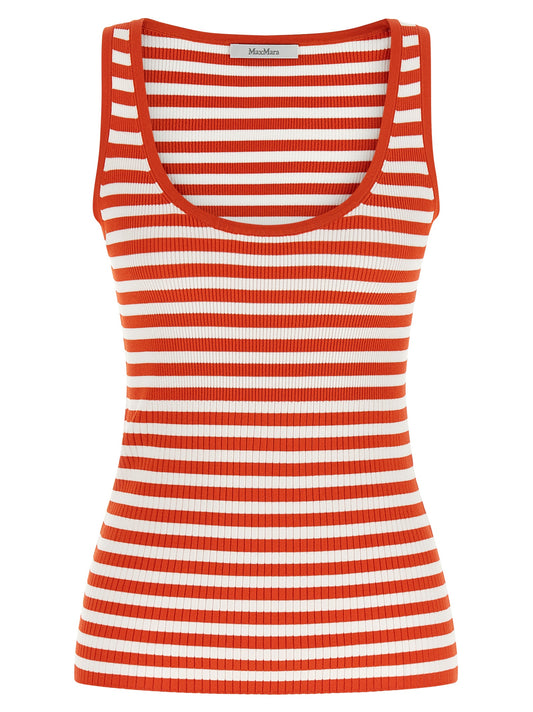 T-shirt sans manches en viscose multicolore Max Mara