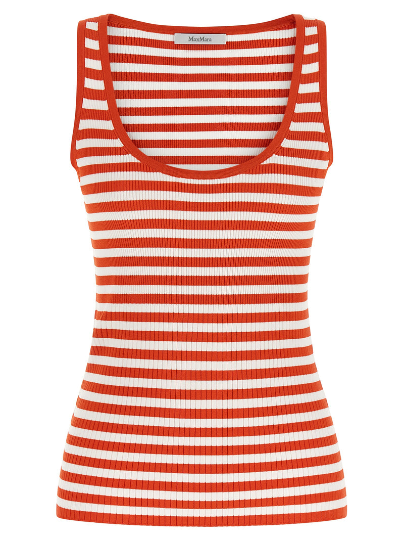 T-shirt sans manches en viscose multicolore Max Mara