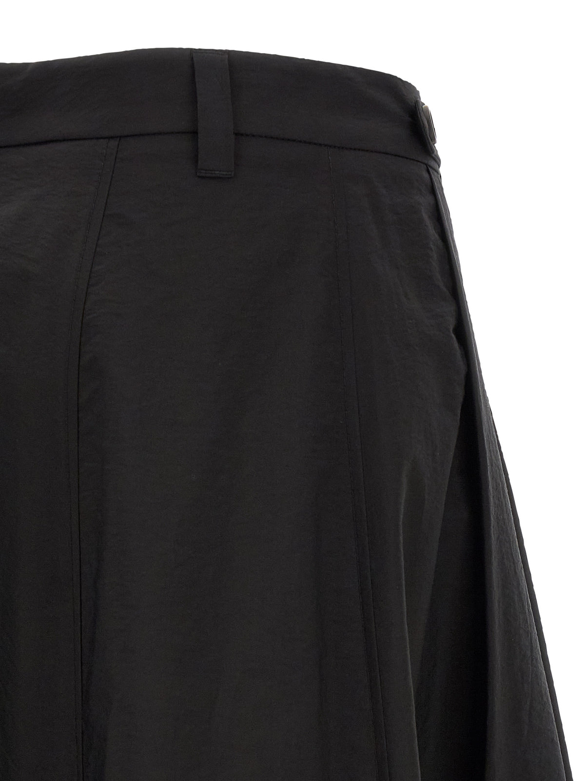Brunello Cucinelli Black Cotton Midi Skirt