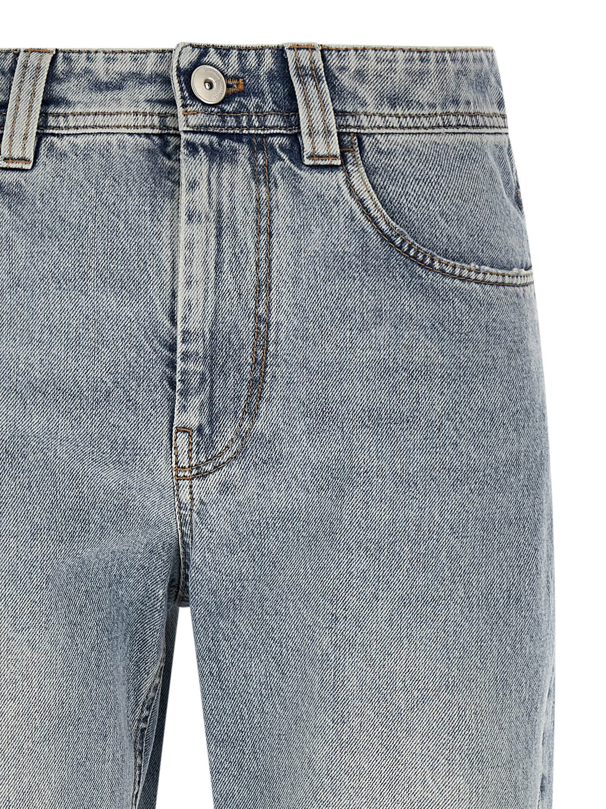 Brunello Cucinelli Jean fuselé en coton bleu