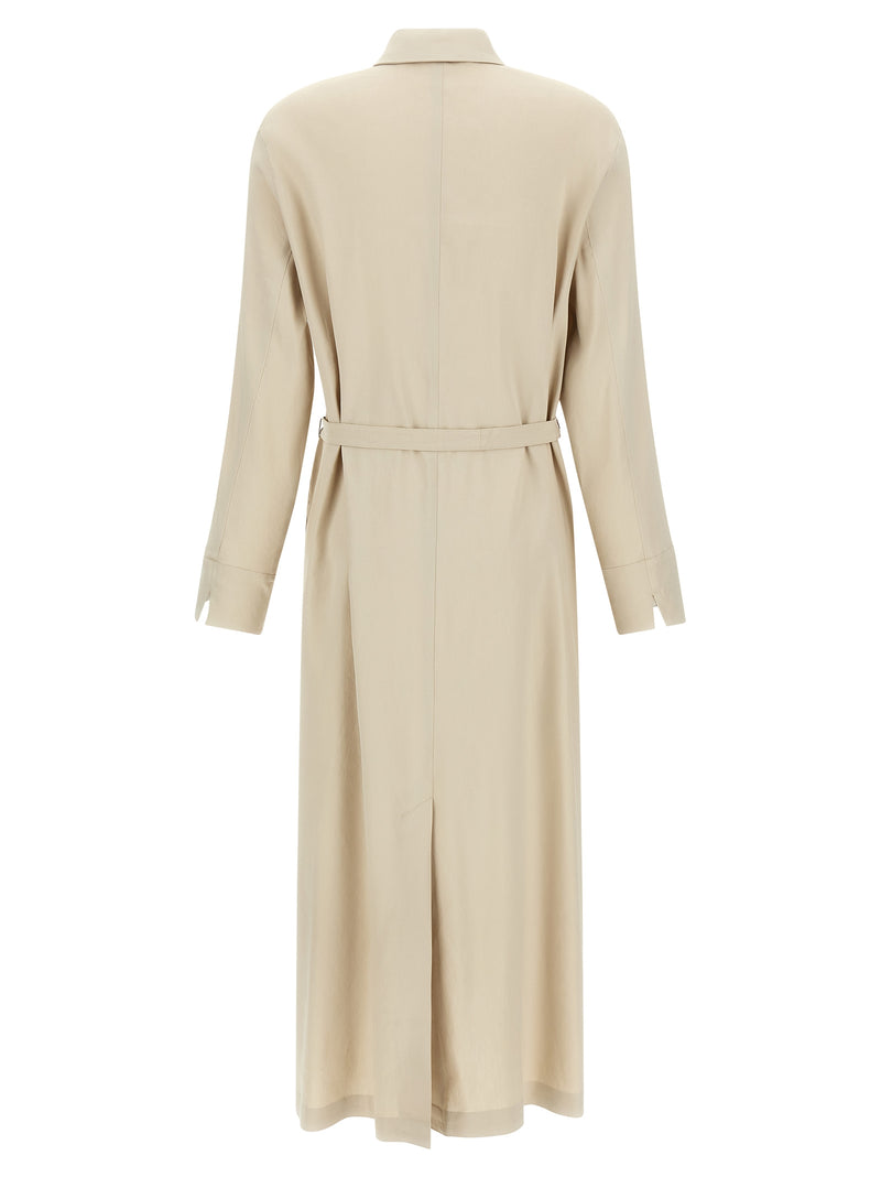 Max Mara Beige Linen Long Dress