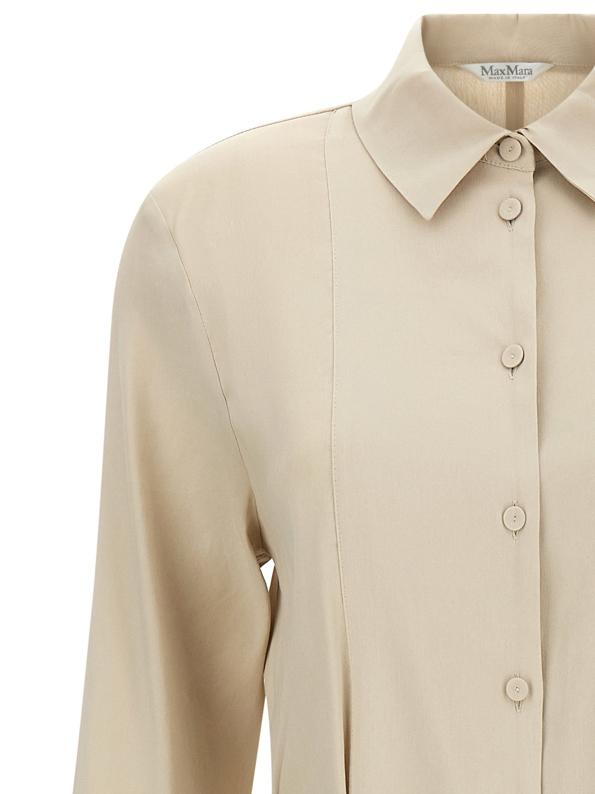 Robe longue en lin beige Max Mara