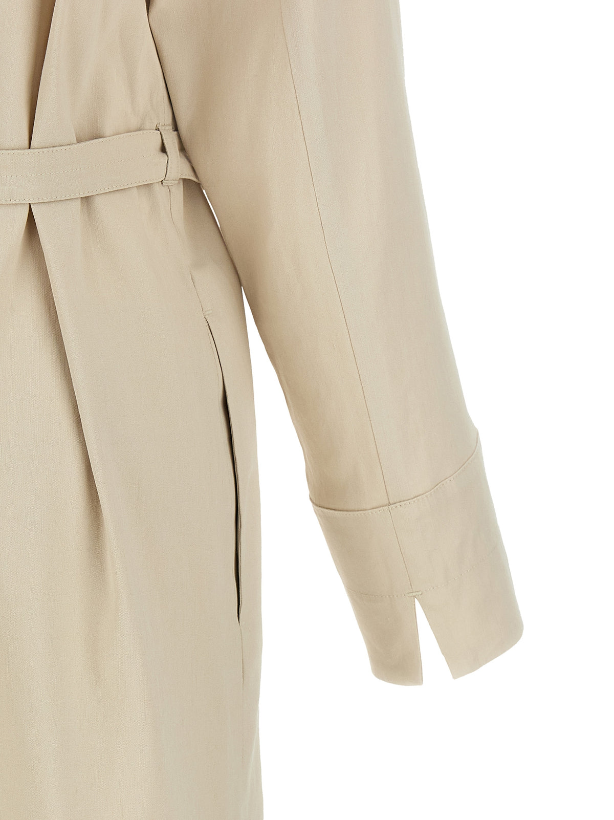 Robe longue en lin beige Max Mara