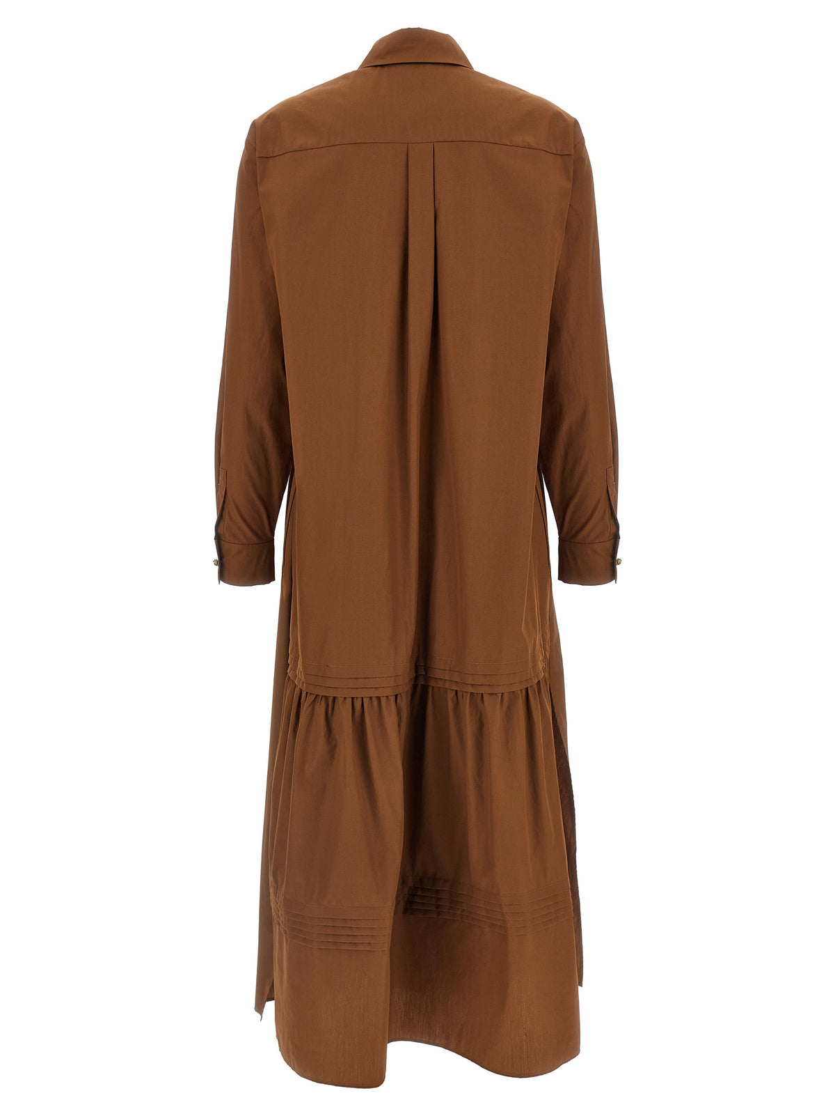 Max Mara MstLecito Brown Cotton Long Dress
