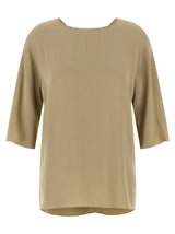 Max Mara Beige Silk Blouse