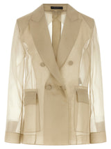 Blazer en soie beige Max Mara