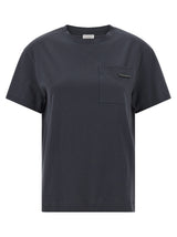 Brunello Cucinelli T-shirt en coton bleu