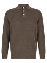 Brunello Cucinelli Polo en coton marron