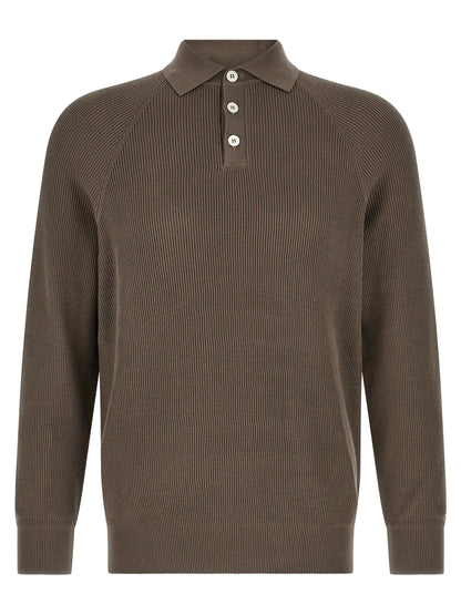 Brunello Cucinelli Polo en coton marron