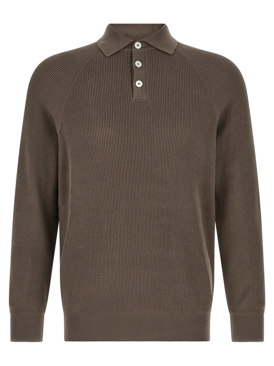 Brunello Cucinelli Polo en coton marron
