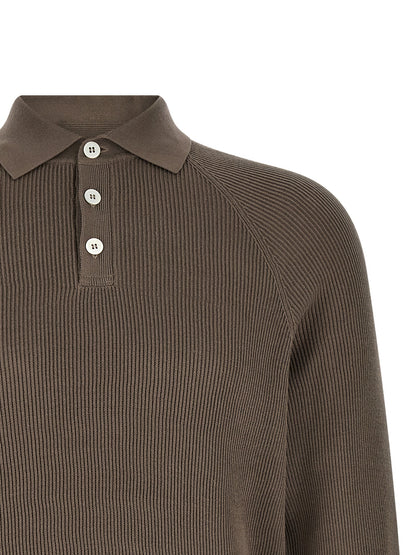 Brunello Cucinelli Polo en coton marron