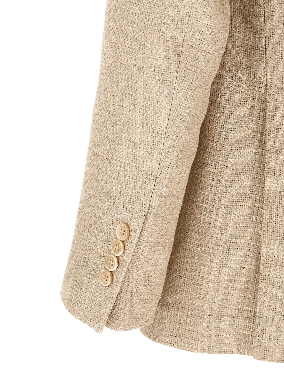 Brunello Cucinelli Beige Silk Two-Piece Suit for Men
