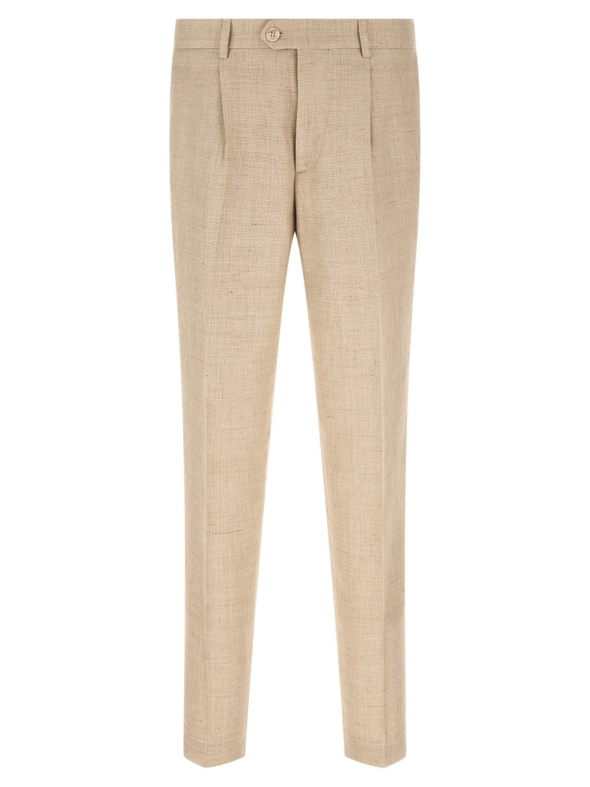 Brunello Cucinelli Beige Silk Two-Piece Suit for Men