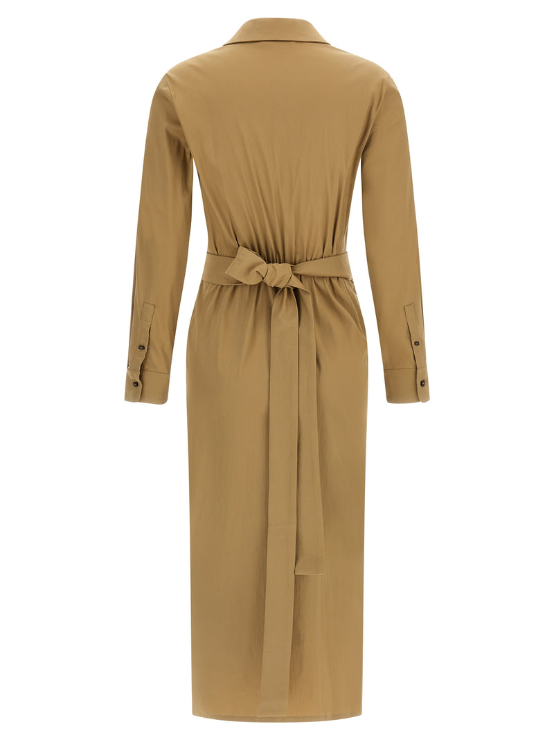 Robe midi Max Mara en coton beige