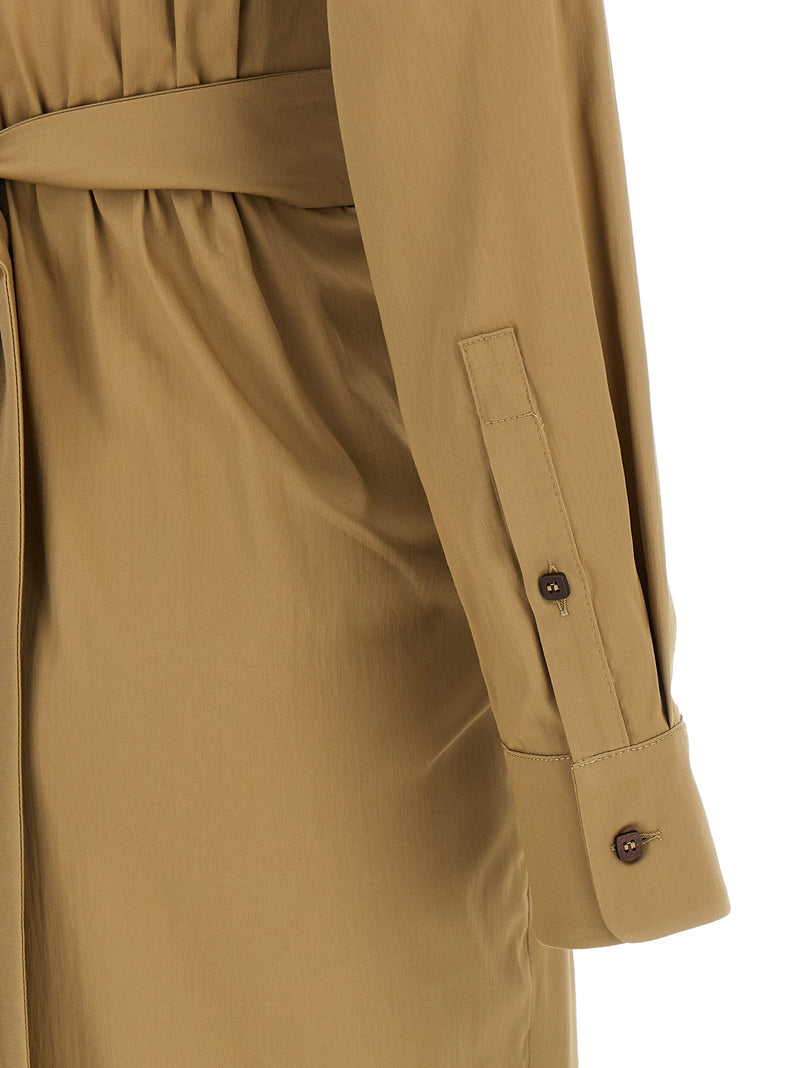 Robe midi Max Mara en coton beige