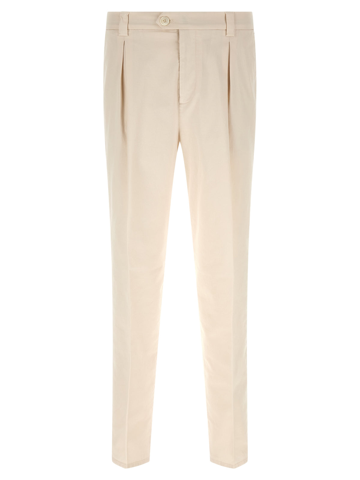 Brunello Cucinelli White Cotton Casual Pants