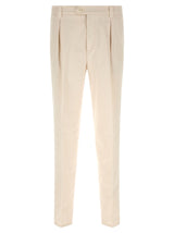 Brunello Cucinelli White Cotton Casual Pants