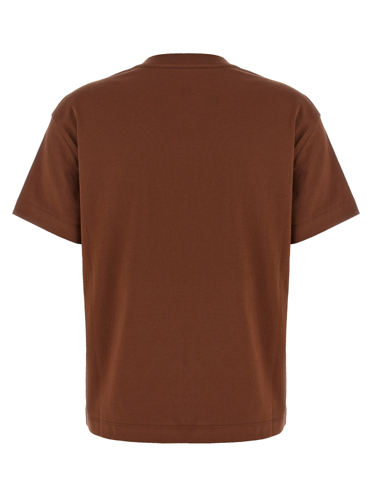 T-shirt en coton marron Brunello Cucinelli