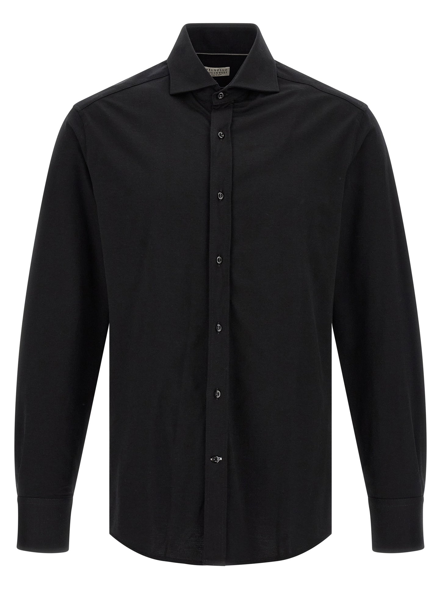 Chemisier en coton noir Brunello Cucinelli