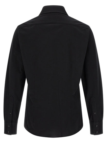 Chemisier en coton noir Brunello Cucinelli