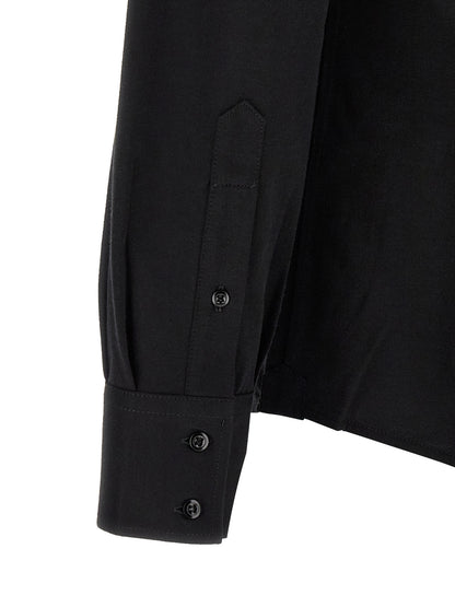 Chemisier en coton noir Brunello Cucinelli