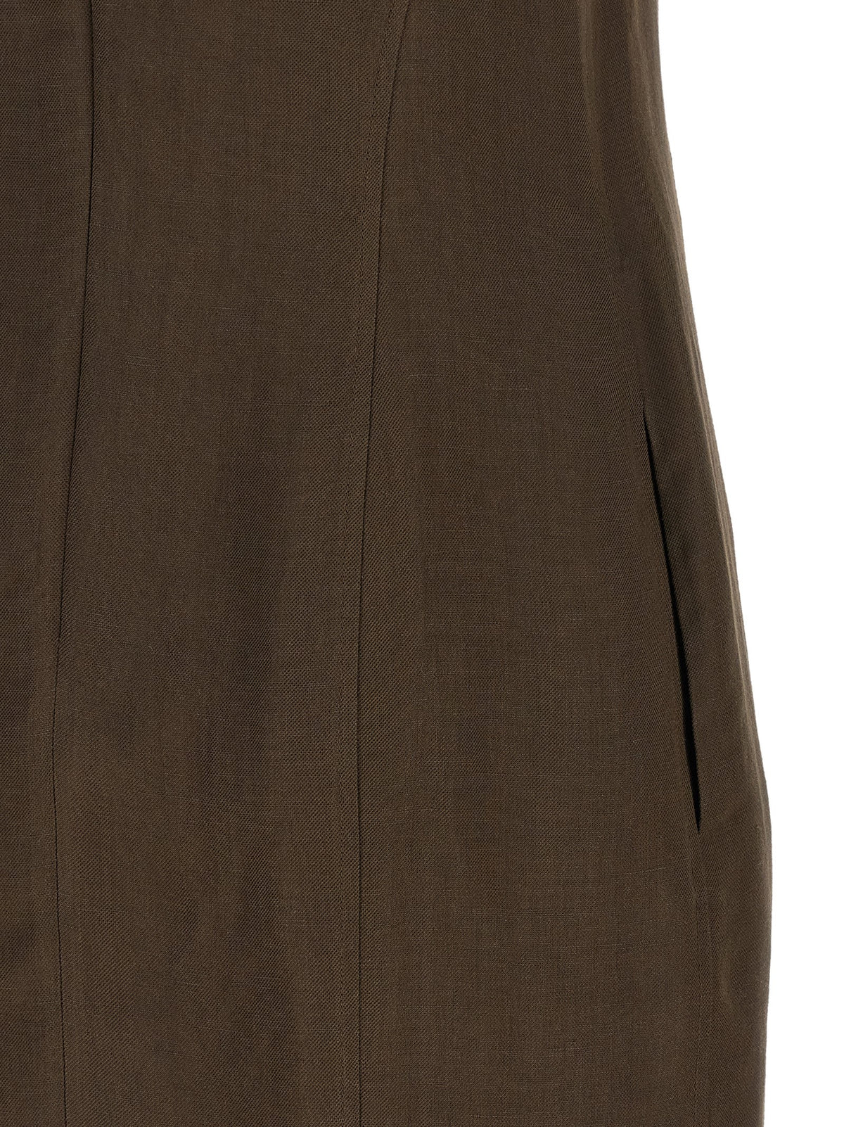 Robe courte Brunello Cucinelli en viscose marron