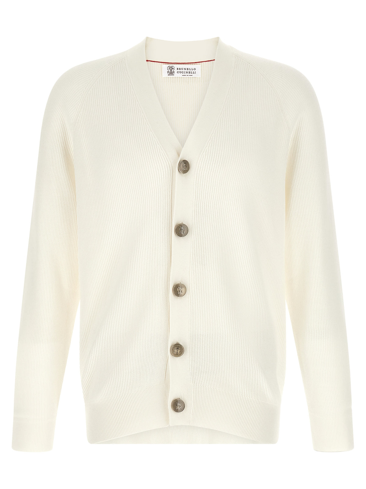 Brunello Cucinelli White Cotton Cardigan