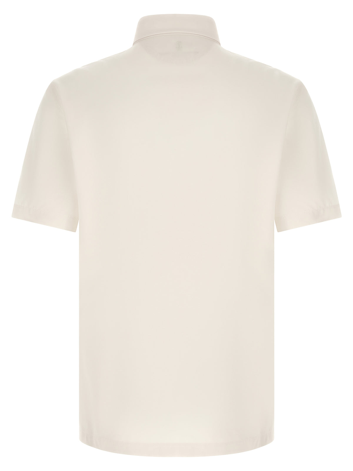 Polo blanc Brunello Cucinelli en laine vierge