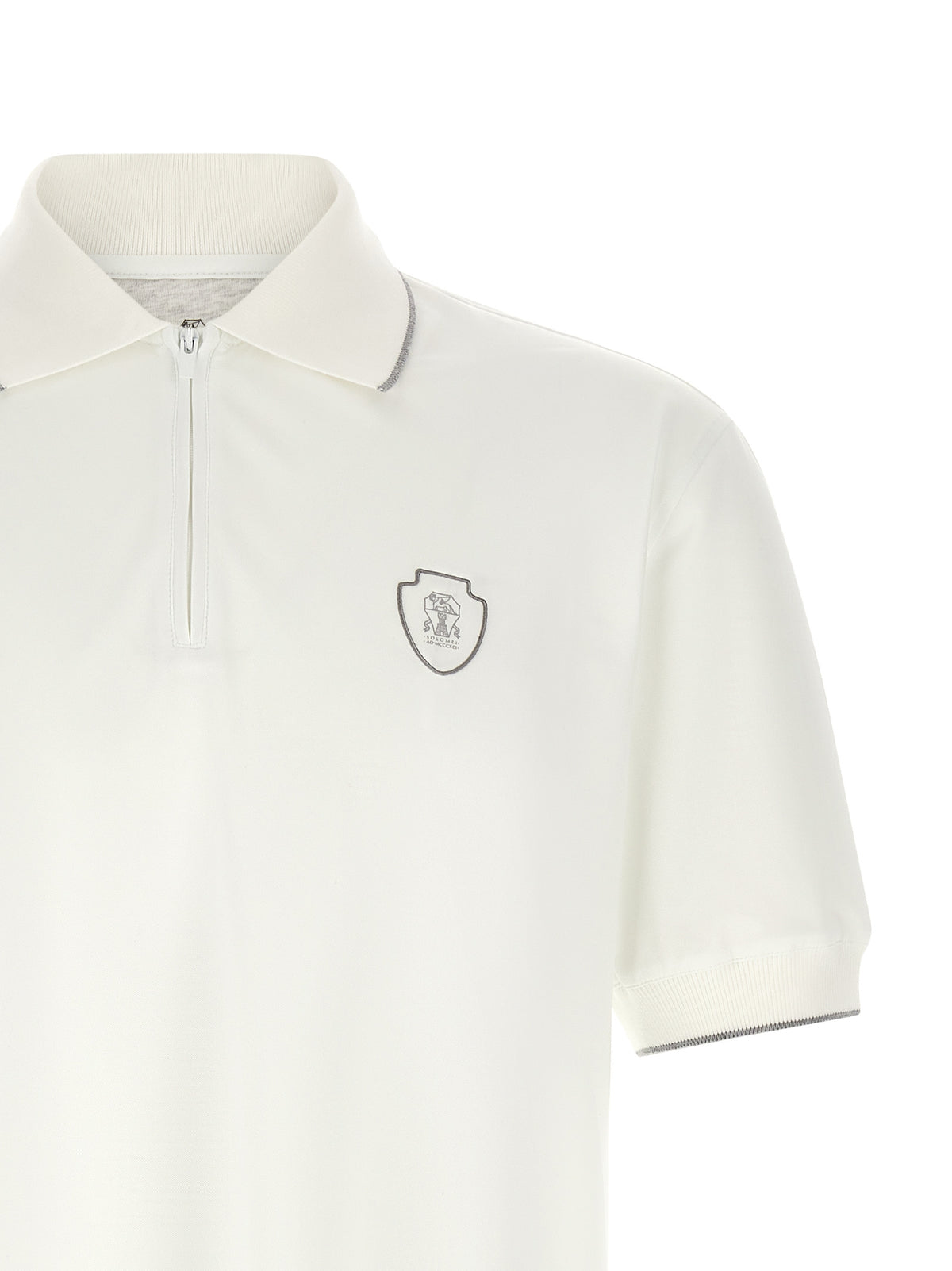 Brunello Cucinelli White Polyamide Polo Shirt