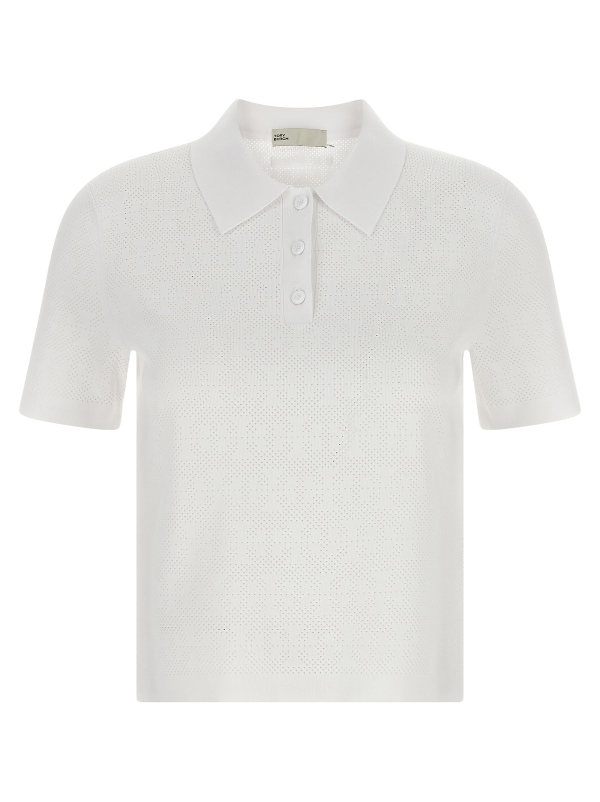 Polo Tory Burch en viscose blanc