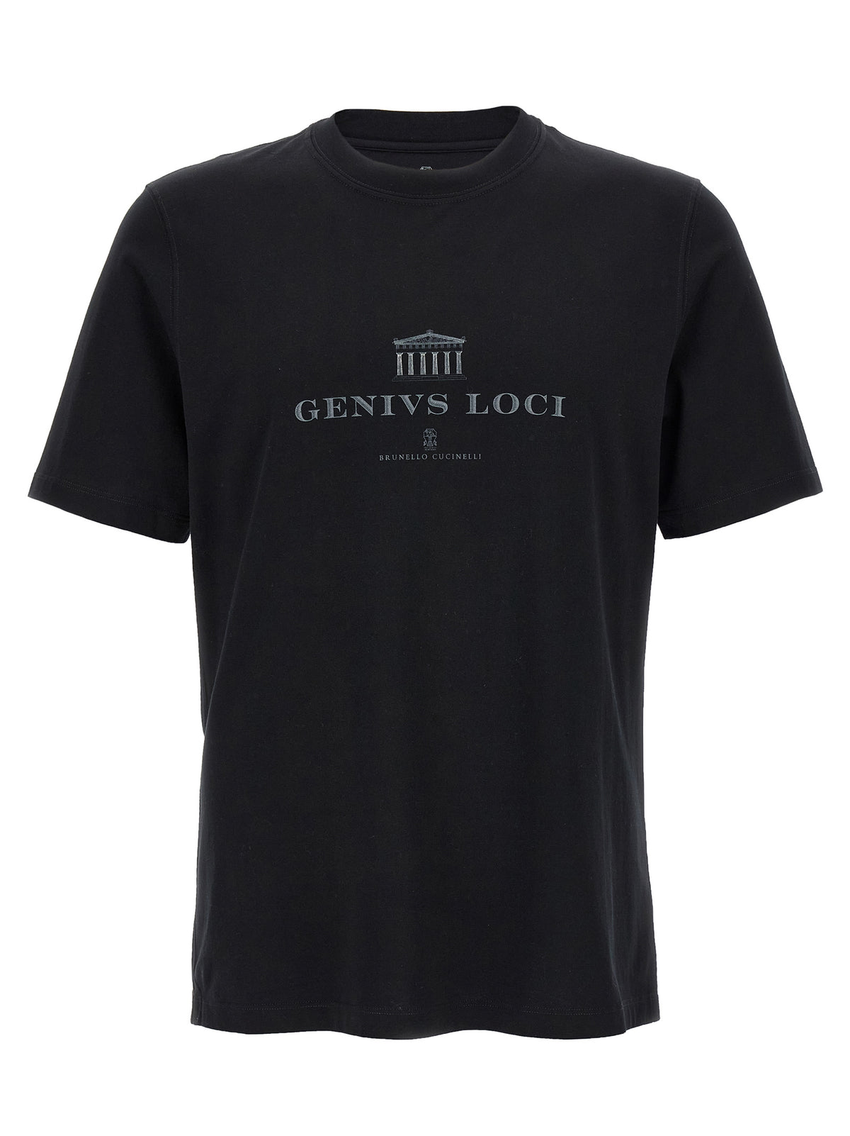 T-shirt en coton noir Brunello Cucinelli