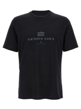 T-shirt en coton noir Brunello Cucinelli