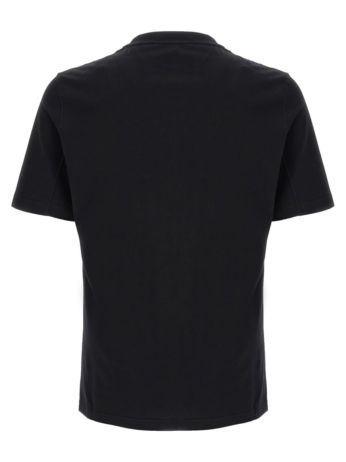 T-shirt en coton noir Brunello Cucinelli