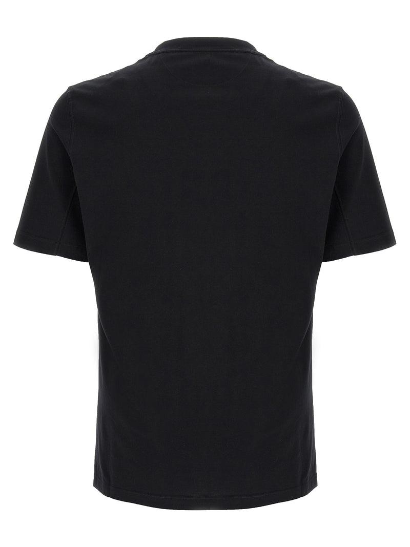 Brunello Cucinelli Black Cotton T-Shirt