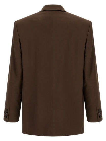 Saint Laurent Brown Silk Blazer