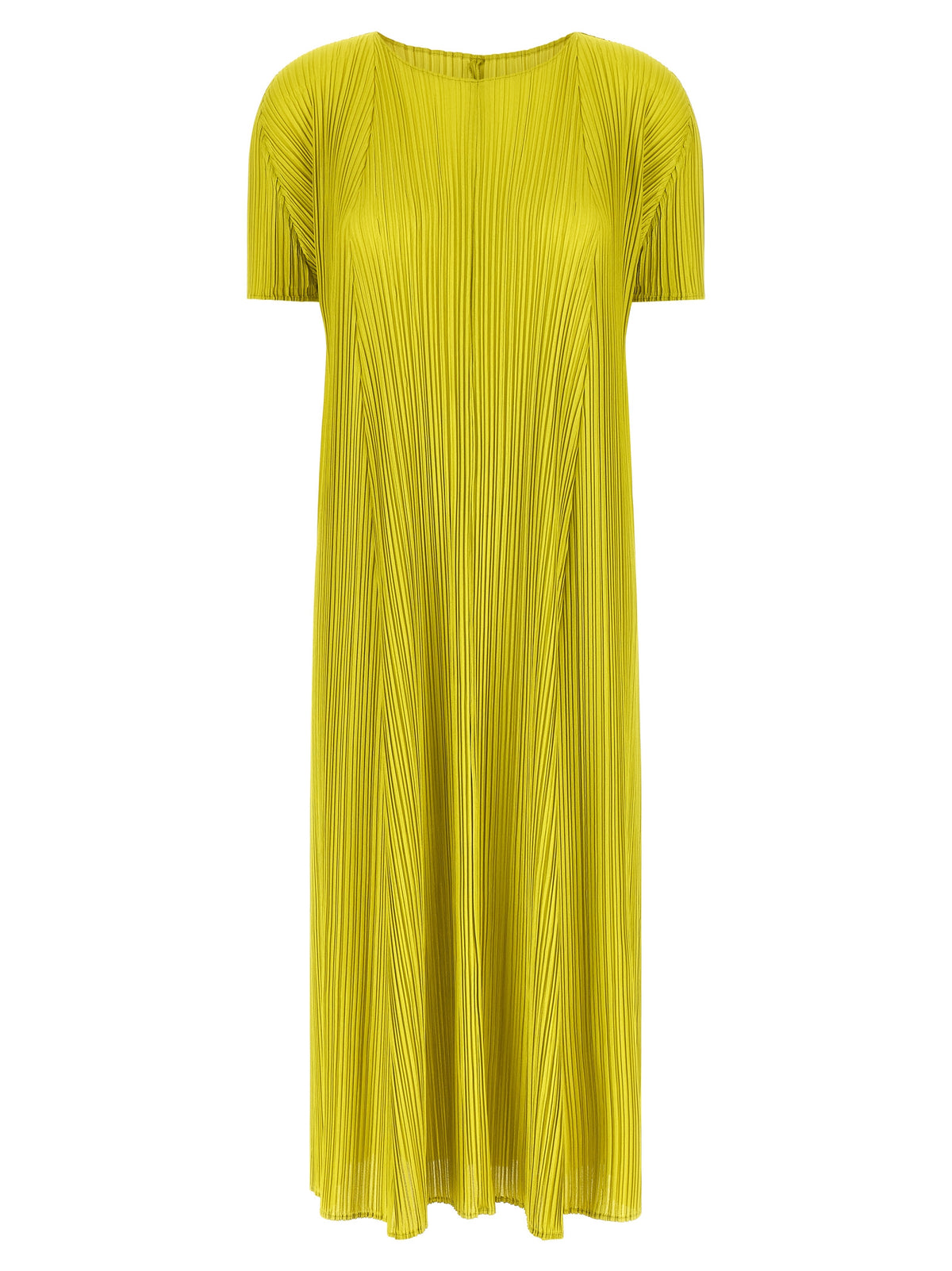 PLEATS PLEASE ISSEY MIYAKE Robe mi-longue bicolore en polyester