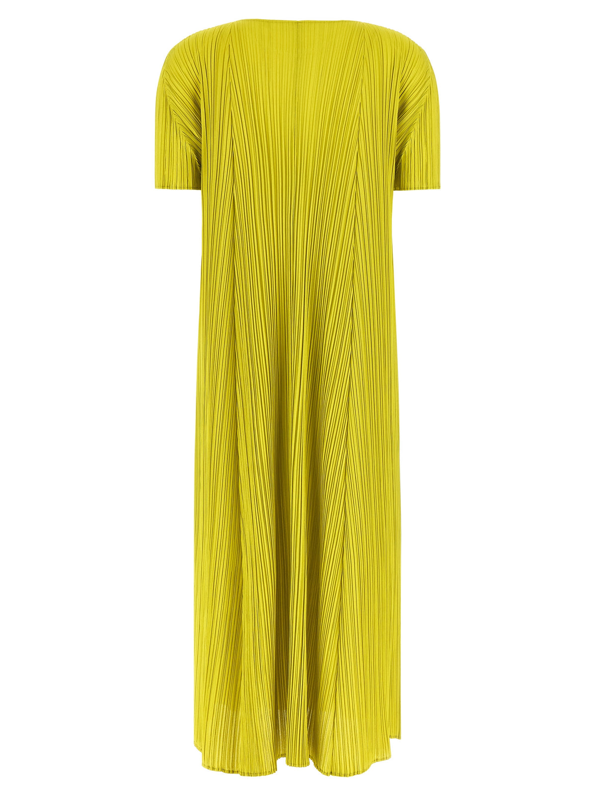 PLEATS PLEASE ISSEY MIYAKE Robe mi-longue bicolore en polyester