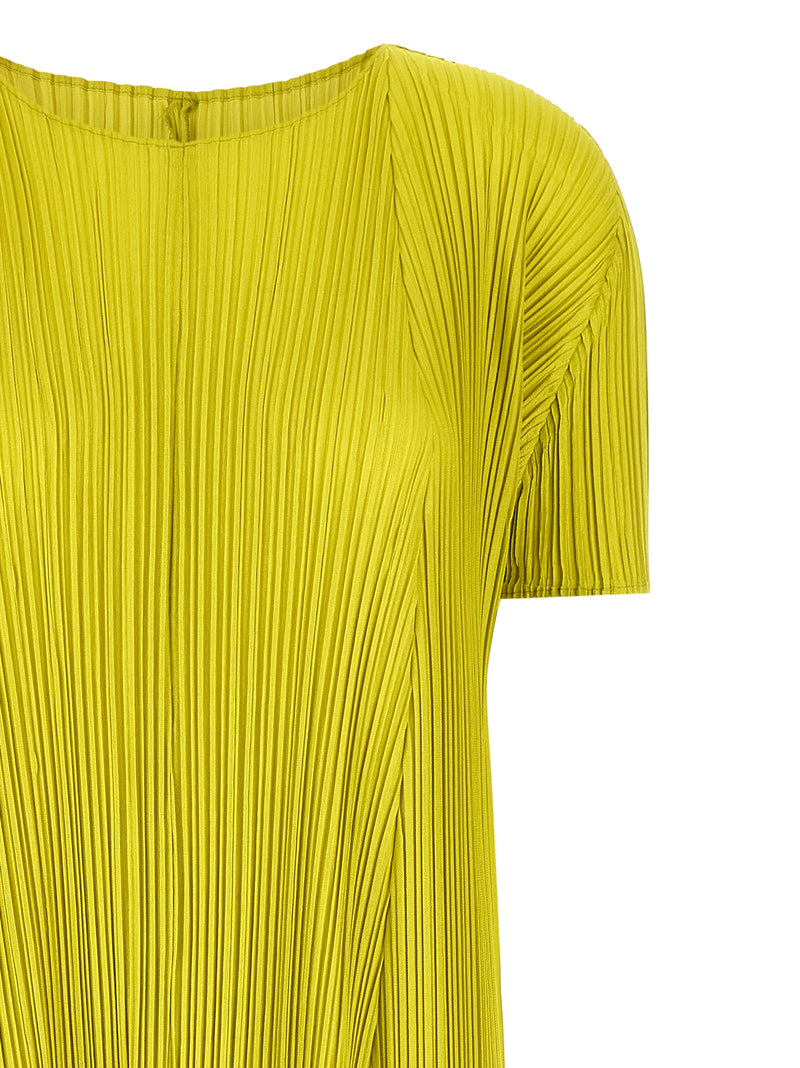 PLEATS PLEASE ISSEY MIYAKE Robe mi-longue bicolore en polyester
