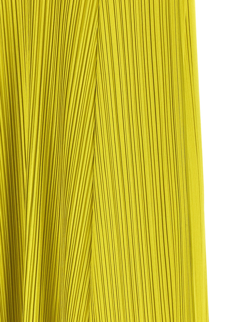 PLEATS PLEASE ISSEY MIYAKE Robe mi-longue bicolore en polyester