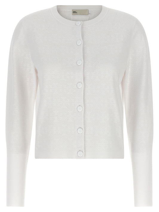 Cardigan Tory Burch en viscose blanc